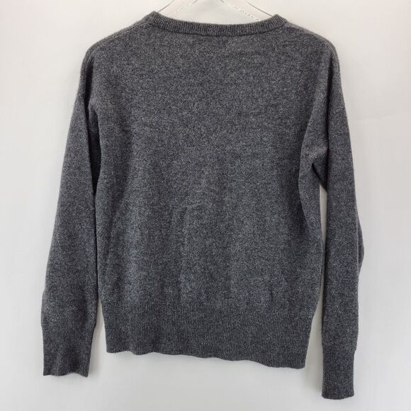 Magaschoni 100% Cashmere Sweater Womens Small Good Vibes Charcoal Gray Luxury - Picture 3 of 8